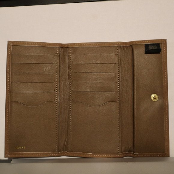Rolfs Exterior Leather Interior Urethane Wallet USA Made Good For Bills & Cards - Picture 8 of 14
